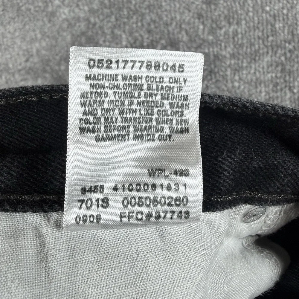 Y2K Levi's 505 Jeans Men's 34x30 Black Denim‎ Straight Leg